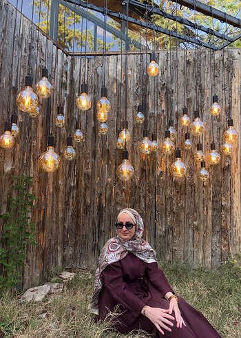 Bordo Drapeli Kadın Uzun Takım - Görsel 4