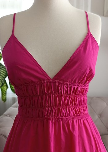 Zara Zara Pembe Uzun Askılı Bohem Elbise