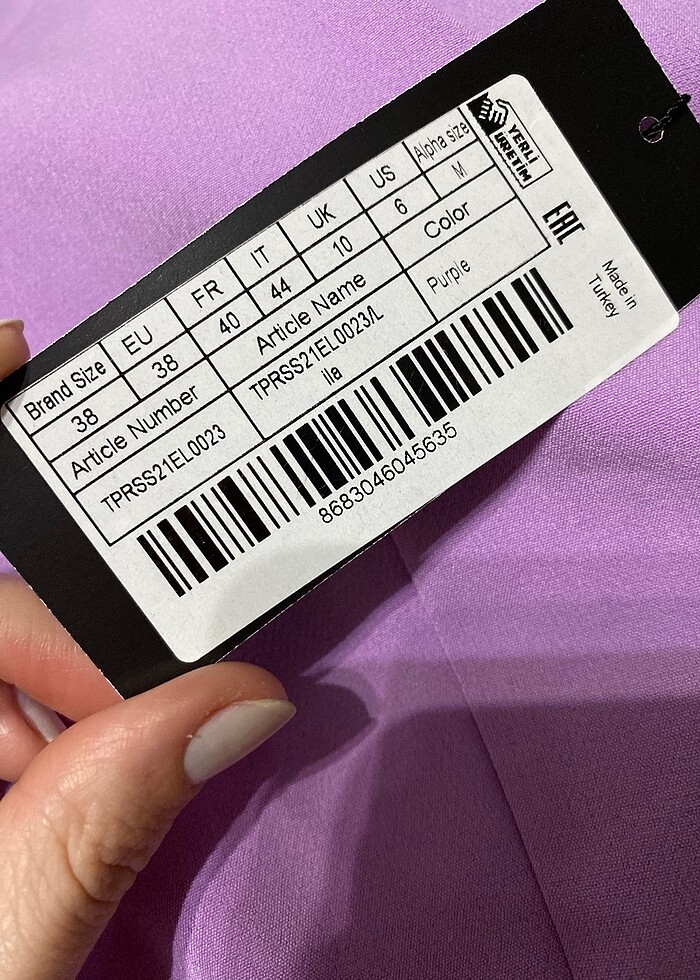 Sırt dekolteli lila elbise - Görsel 5