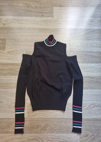 Y2K Triko Kadın Kazak- Omuz Açık - Görsel 2