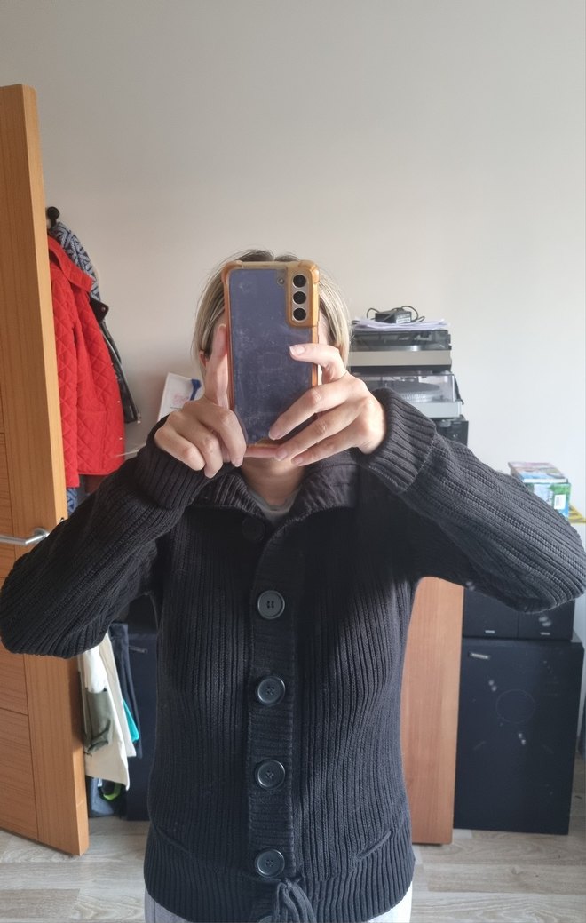 H&M Logg %100 Pamuklu Hırka - Görsel 5