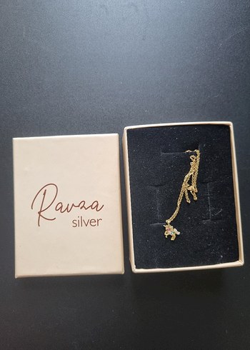 925 Ayar Gümüş Renkli Taşlı Unicorn Kolye - Görsel 2