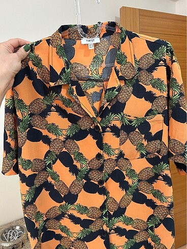 xs Beden turuncu Renk Oversize gömlek