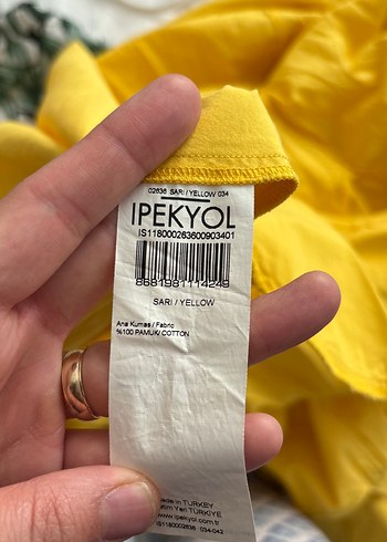 s Beden Sarı Uzun Kolsuz Keten Elbise