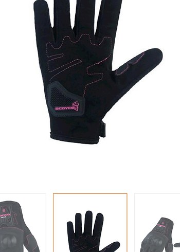 Siyah Desenli Biker Eldiveni - Görsel 2