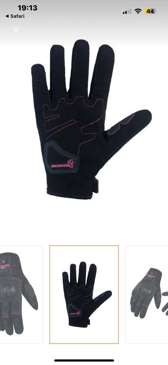 Siyah Desenli Biker Eldiveni - Görsel 2