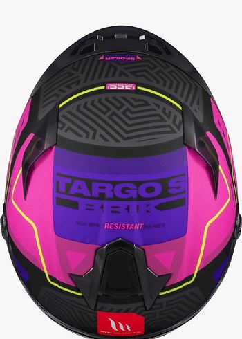 Renkli Avant-Garde Desenli Motosiklet Kaskı - Görsel 5