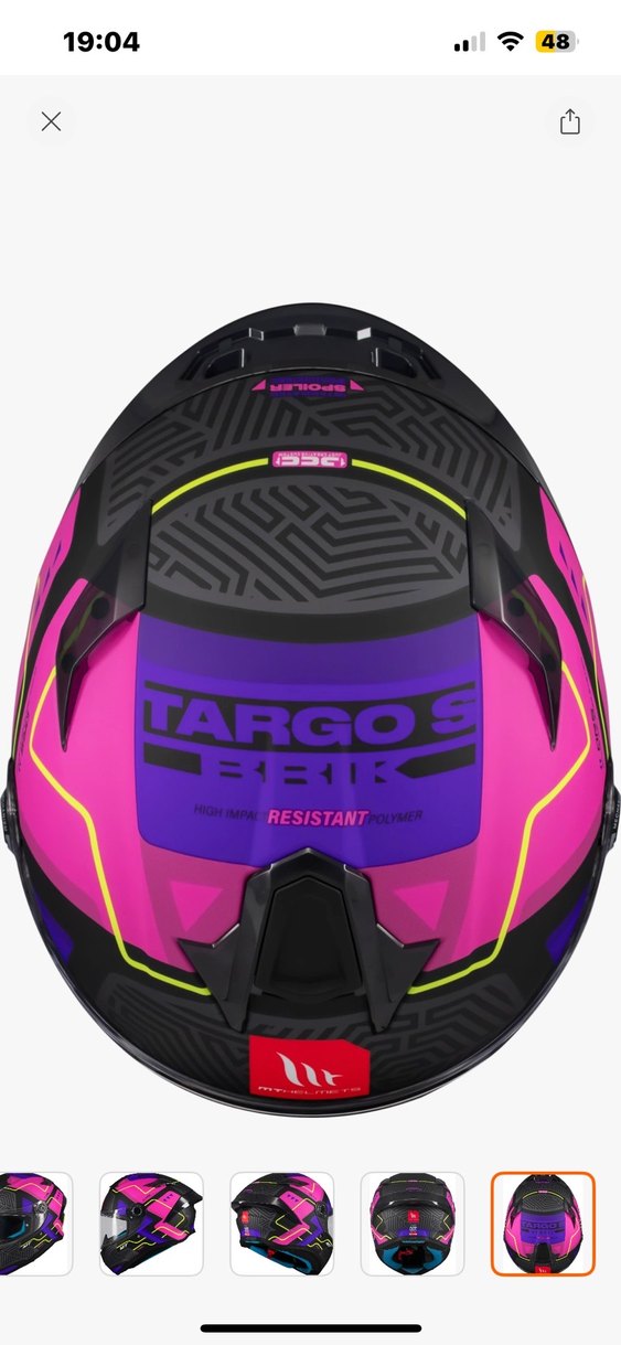 Renkli Avant-Garde Desenli Motosiklet Kaskı - Görsel 5