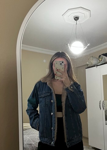 Kürk Detaylı Denim Ceket - Görsel 2