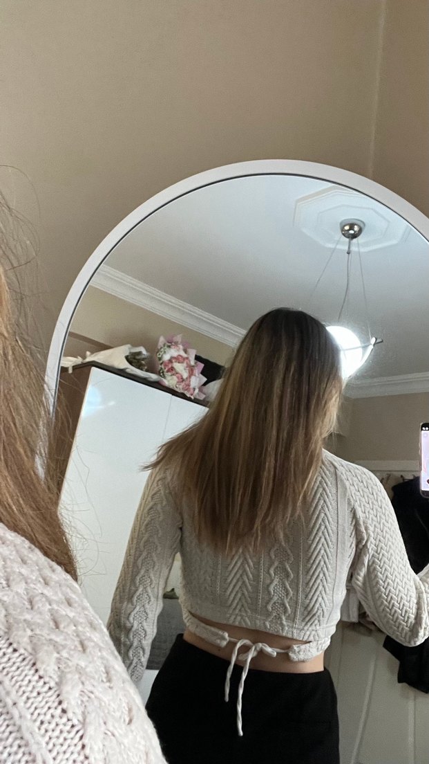 Bej Triko Kadın Kazak - Görsel 2