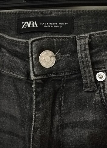 xs Beden siyah Renk Zara skinny jean soluk siyah