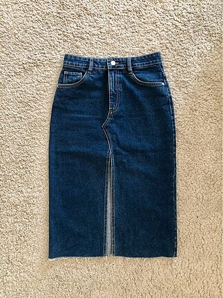 Zara Midi Denim Etek