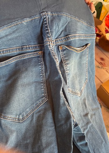 Bel Destekli Hamile Kot Pantolon - Görsel 2