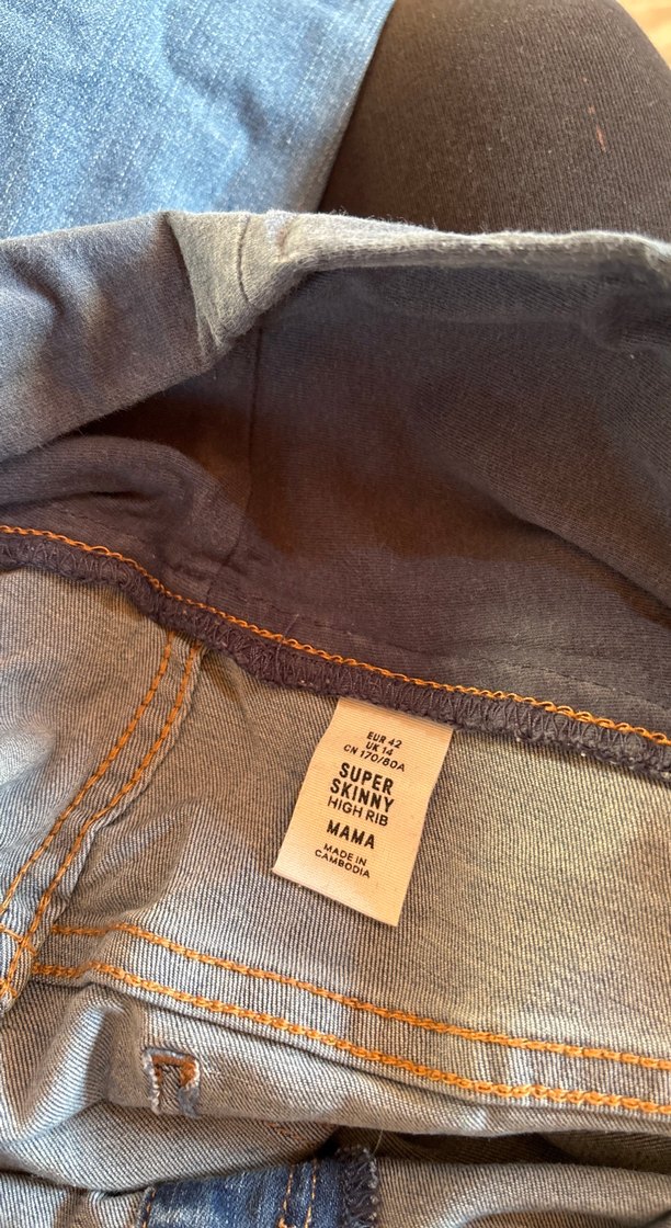 Bel Destekli Hamile Kot Pantolon - Görsel 3