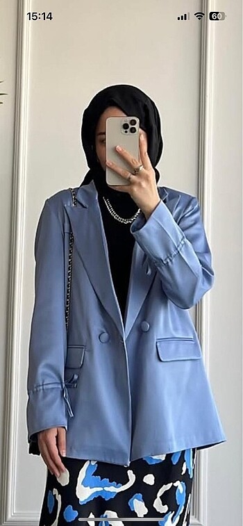 Saten Blazer Ceket