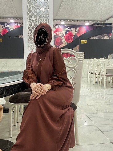Diğer Kuzum Kahve Tesettür Abiye Elbise