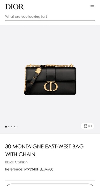 CHRISTIAN DIOR - 30 Montaigne East-West Bag With Chain