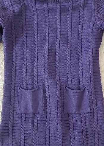 Mor Örgü Kadın Triko Kazak - Görsel 3
