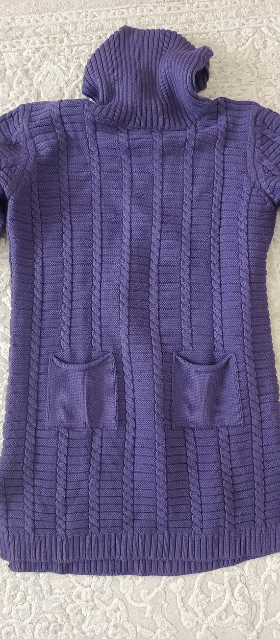 Mor Örgü Kadın Triko Kazak - Görsel 3