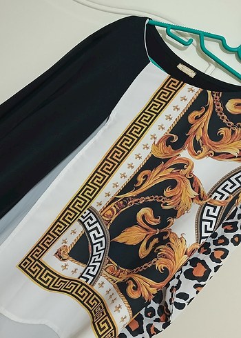 Zincir Detaylı Uzun Kadın Bluz - Görsel 2