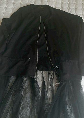 Siyah Uzun Goth Kadın Ceket - Görsel 2