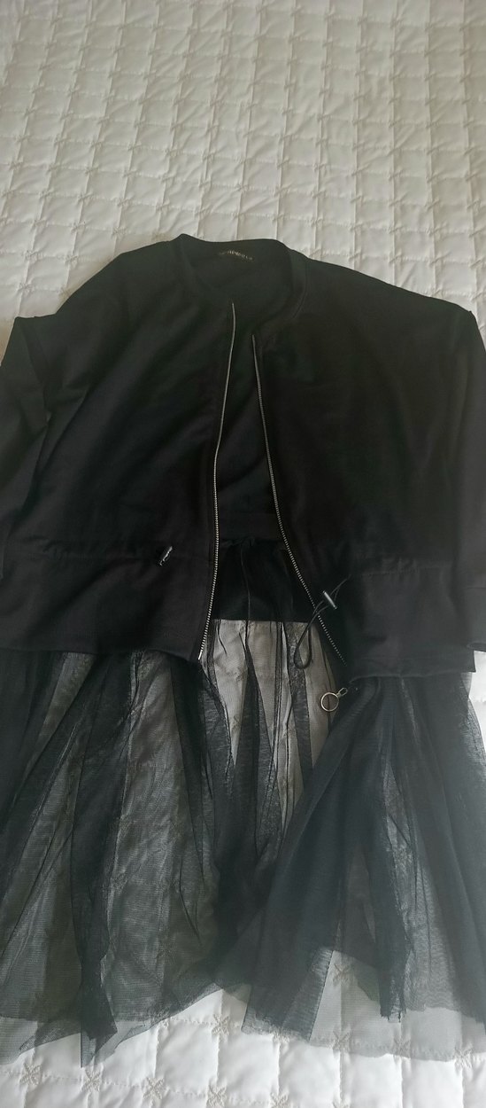 Siyah Uzun Goth Kadın Ceket - Görsel 2