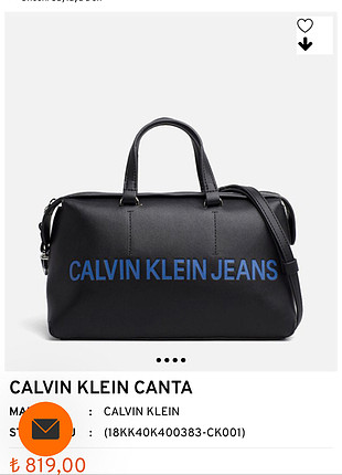 l Beden siyah Renk Calvin klein çanta 