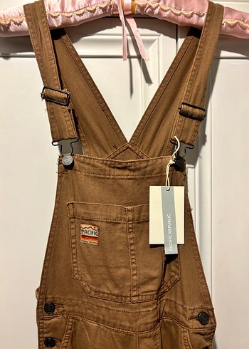 Kadın Kahverengi Pamuklu Askılı Tulum - Görsel 2