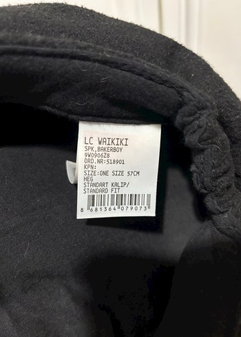 Düğmeli Siyah Yün Kadın Şapka - Görsel 3