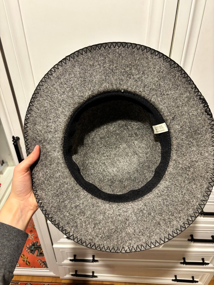 Gri Keçe Kadın Şapka - Görsel 3