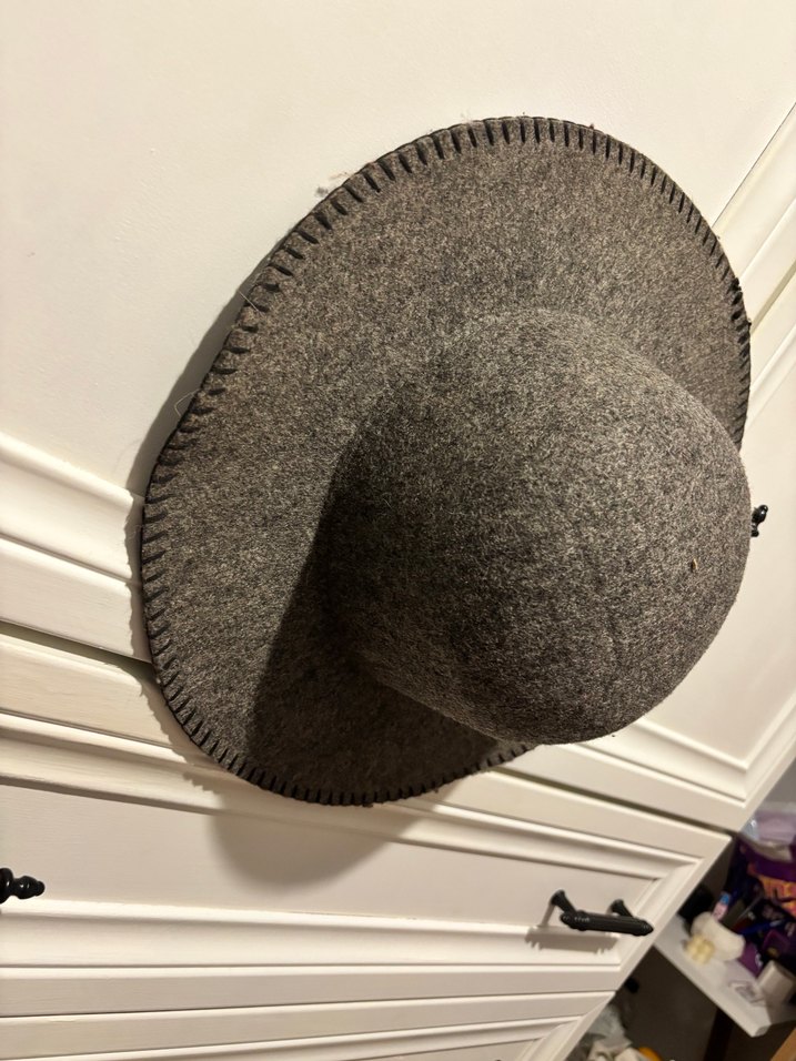 Gri Keçe Kadın Şapka - Görsel 2