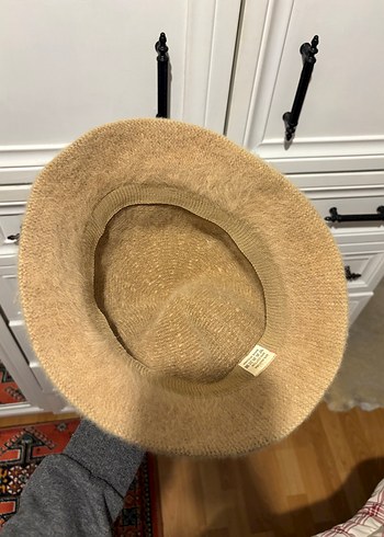 Kürk Detaylı Bej Kadın Yün Şapka - Görsel 2