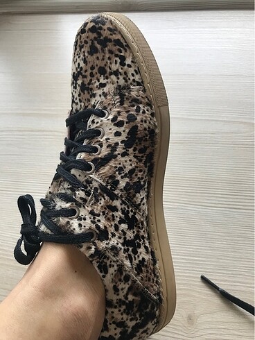 39 Beden camel Renk Tay tüyü sneaker