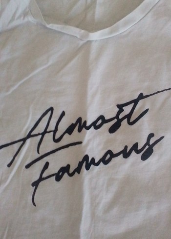 Beyaz Baskılı Kısa Kollu Tişört - Görsel 2