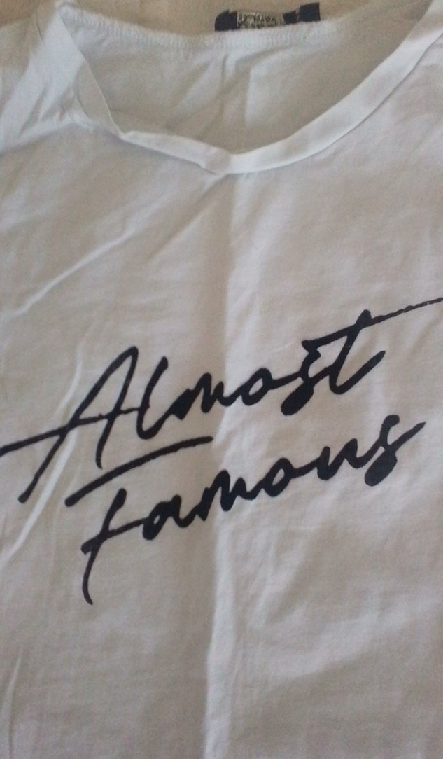 Beyaz Baskılı Kısa Kollu Tişört - Görsel 2