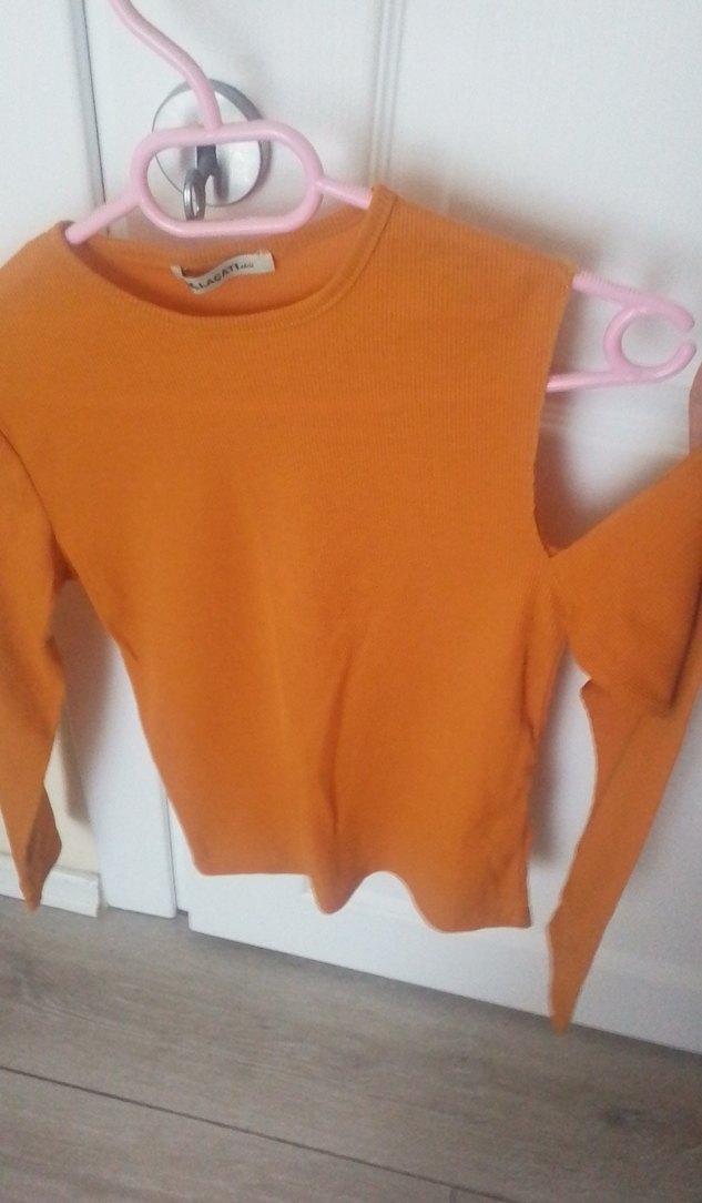 Bej Kadın İnce Fitilli Yün Kazak - Görsel 2