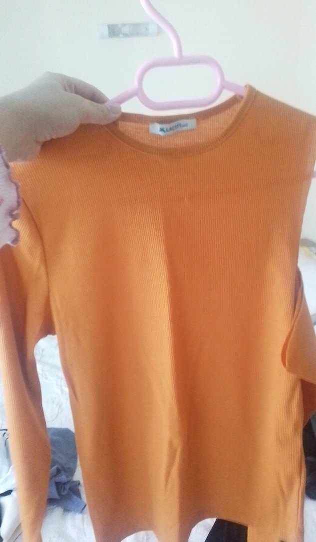 Bej Kadın İnce Fitilli Yün Kazak - Görsel 3