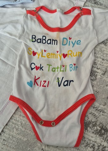 HelloBaby Uzun Kollu, Düğmeli Bebek Kız Body,