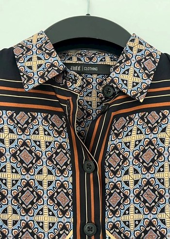 ATT Marka Bohem Desenli Kadın Uzun Kollu Gömlek - Görsel 4