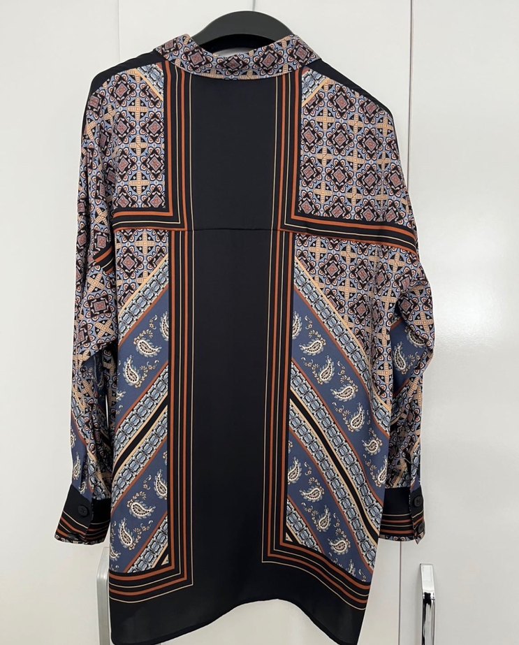 ATT Marka Bohem Desenli Kadın Uzun Kollu Gömlek - Görsel 3