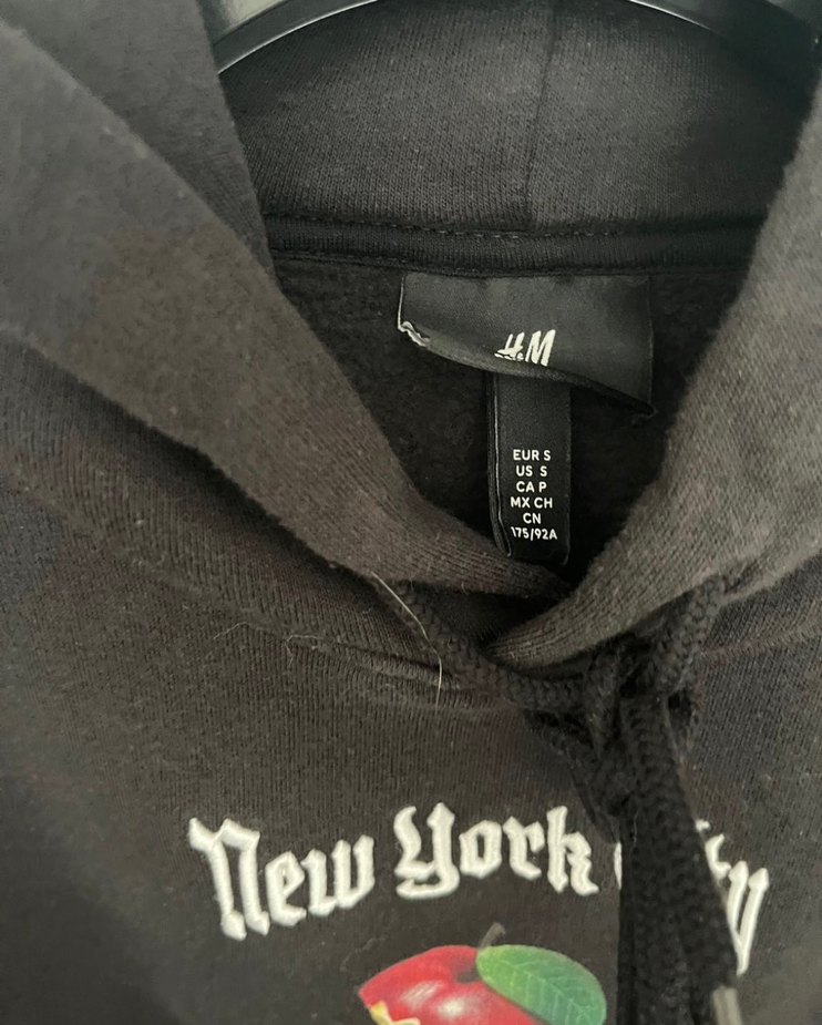 H&M S Siyah Kapüşonlu New York City Baskılı Sweatshirt - Görsel 2