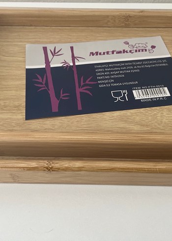 Mutfakçım 2'li Bambu Ahşap Tepsi - Görsel 5