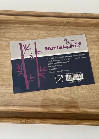 Mutfakçım 2'li Bambu Ahşap Tepsi - Görsel 4