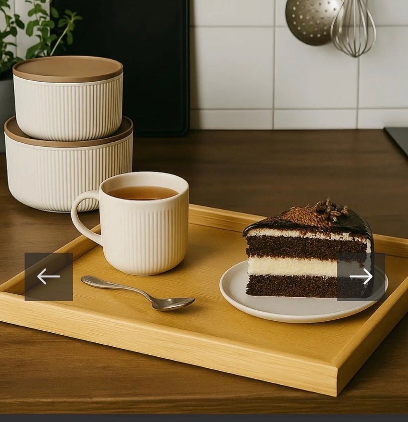 Mutfakçım 2'li Bambu Ahşap Tepsi - Görsel 3