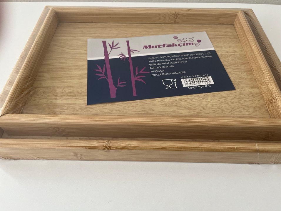 Mutfakçım 2'li Bambu Ahşap Tepsi - Görsel 5