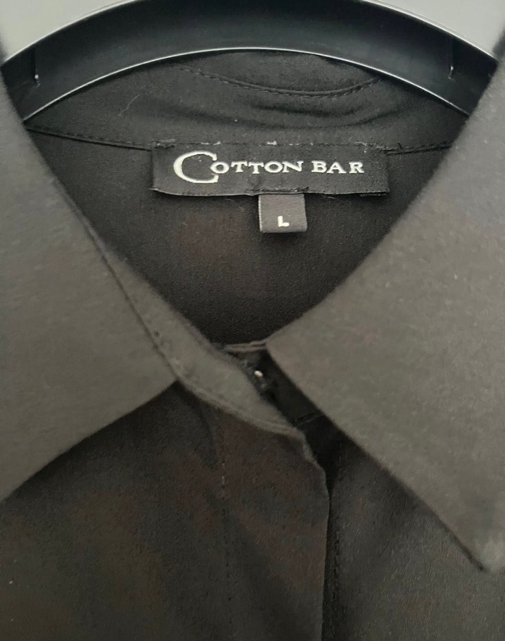 Düğmeli Siyah Uzun Kollu Kadın Gömlek - Görsel 2