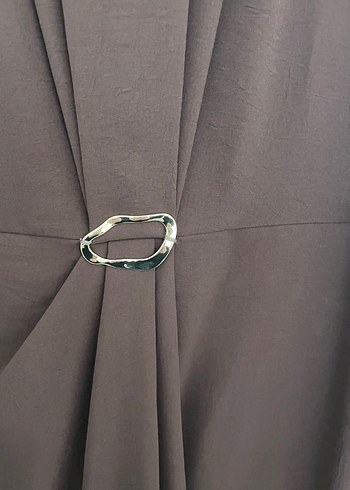 Lcw Kahverengi Kemerli Uzun Kadın Elbise - Görsel 2