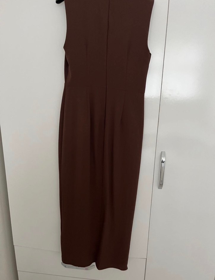 Lcw Kahverengi Kemerli Uzun Kadın Elbise - Görsel 4