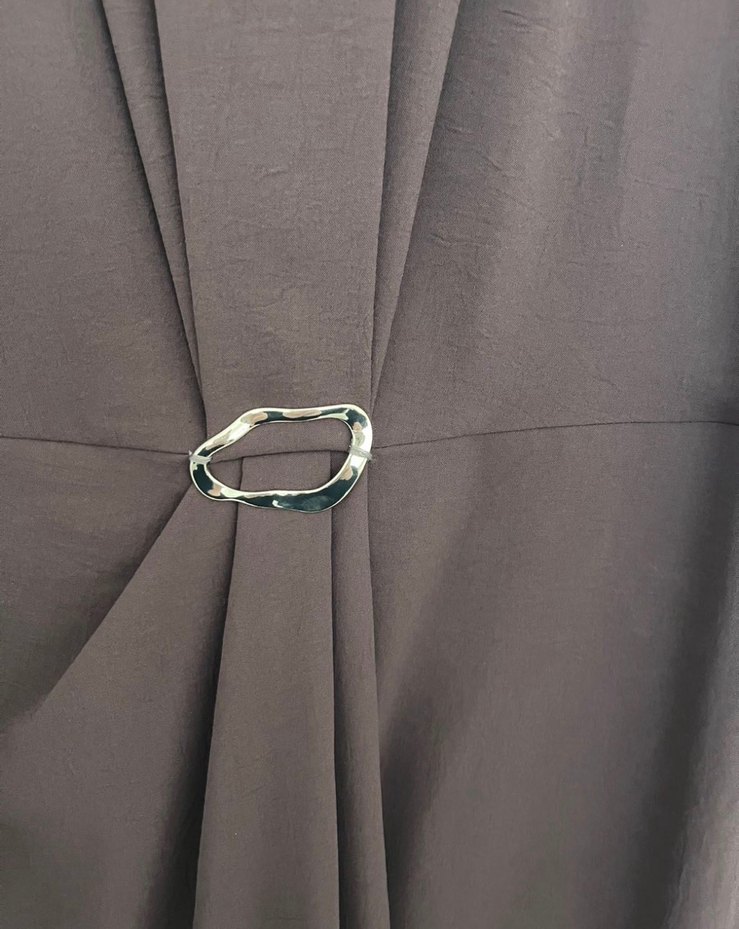 Lcw Kahverengi Kemerli Uzun Kadın Elbise - Görsel 2