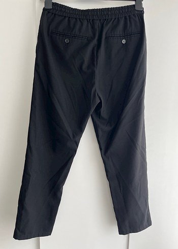 H&M Erkek Xs Siyah Rahat Kesim Kumaş Pantolon - Görsel 3